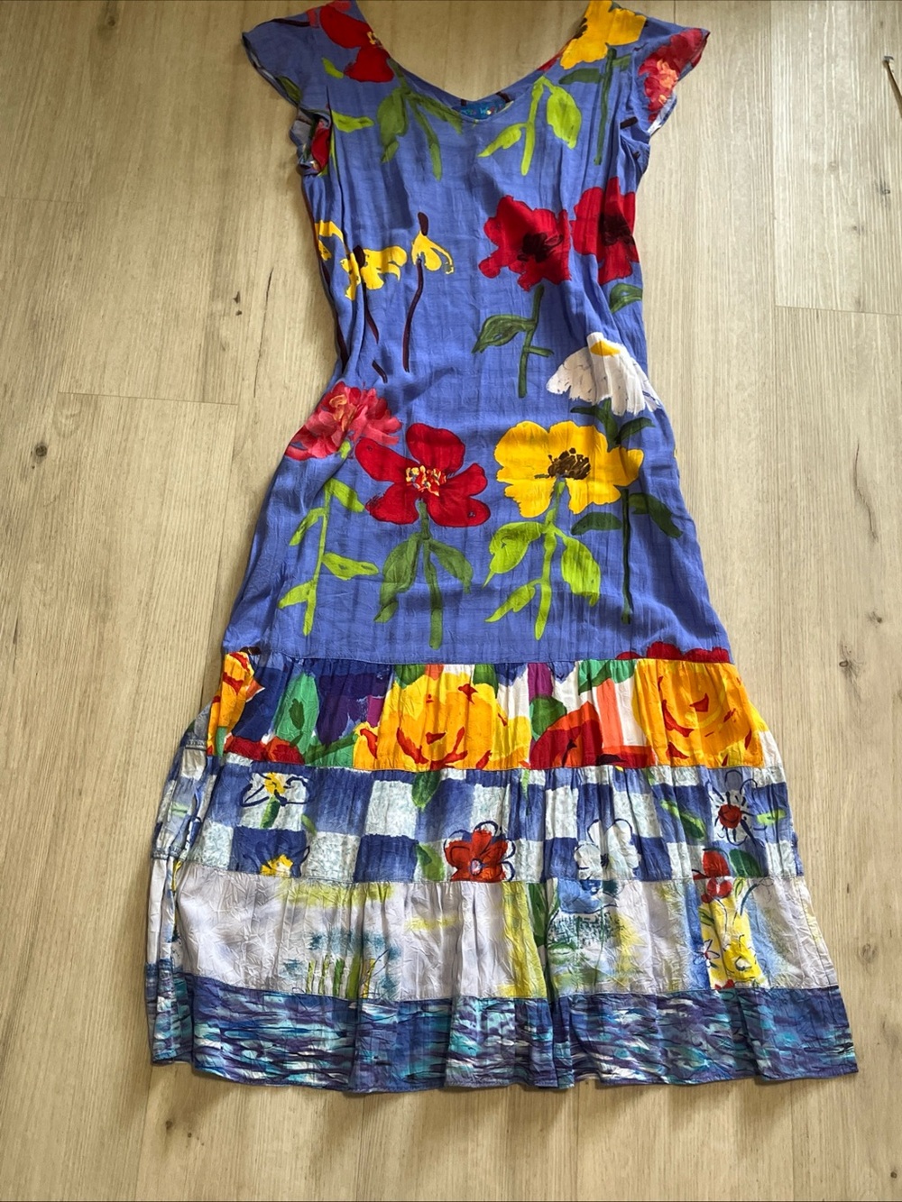 Jams World”Hattie Dress”in the Hula Moon Print - W/Pockets Vinatge 90-s